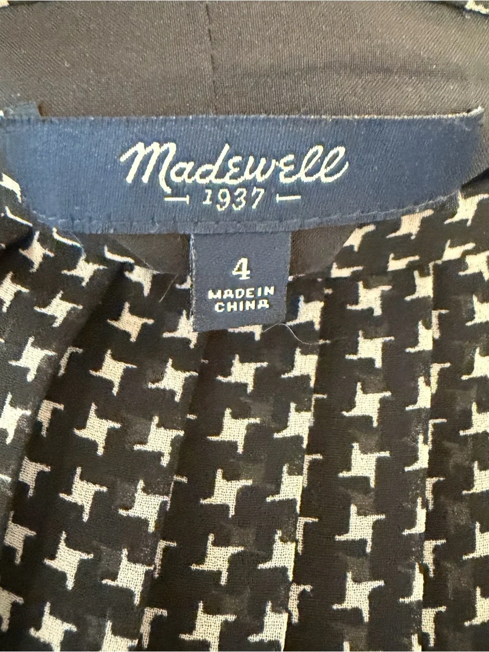 Madewell Pleated Patterned Mini Skirt Size 4